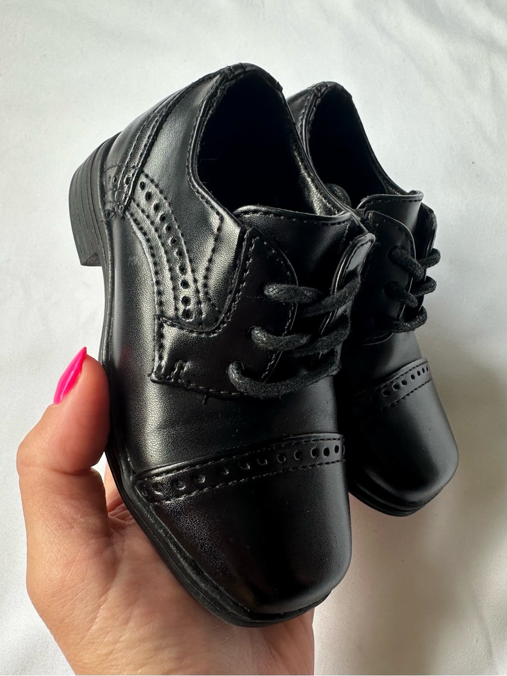 Stafford Black Boys Lace-Up Dress Oxfords